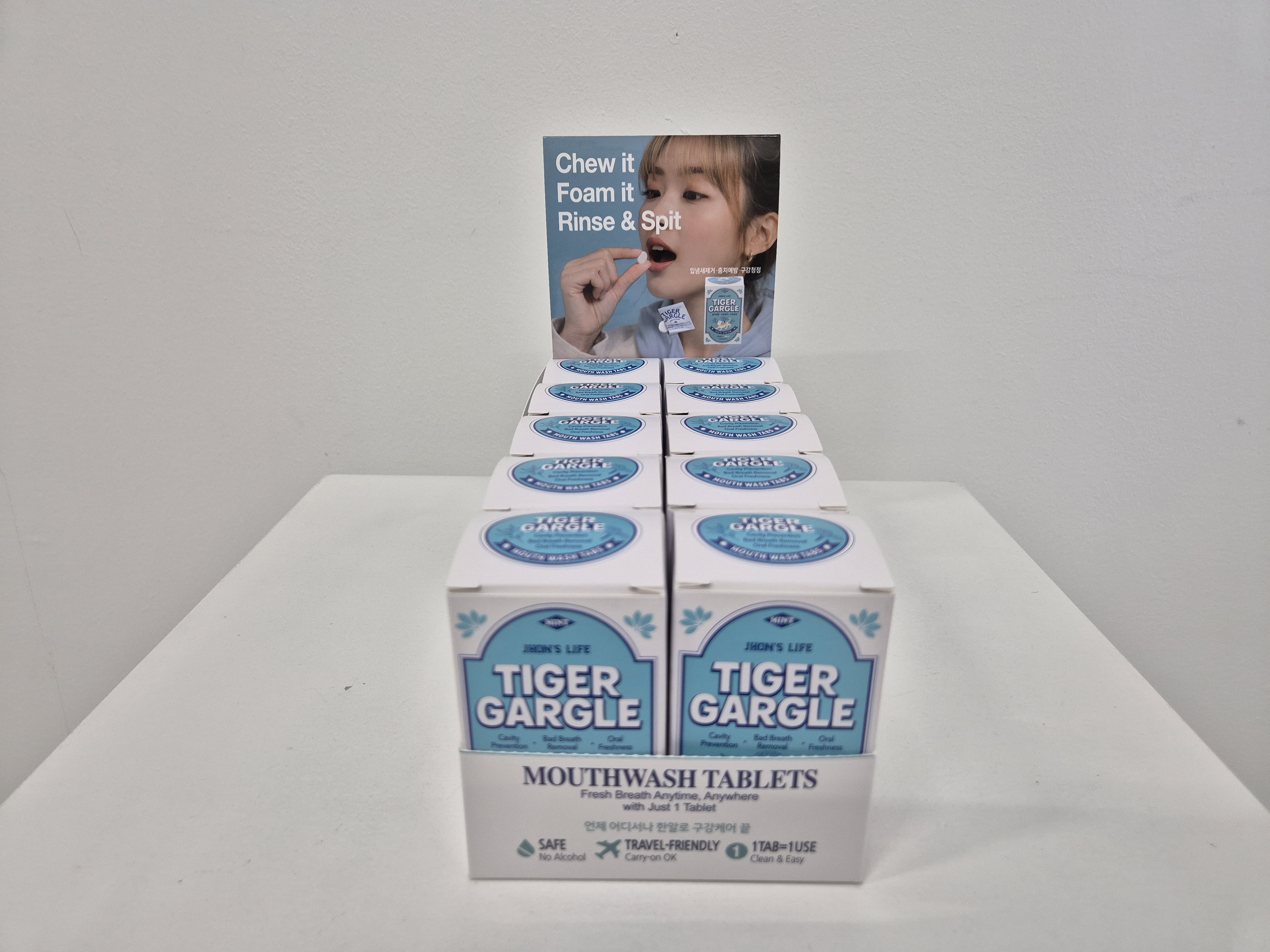 타이거가글 세트(민트/ 10팩 (18정 / 1팩)